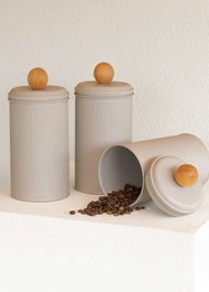 Hermia Set de Cajas de Almacenamiento STP0019, 3 Piezas, Beige